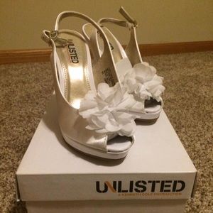 Unlisted "Natural Beauty" white heels *Never Worn*